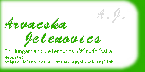 arvacska jelenovics business card